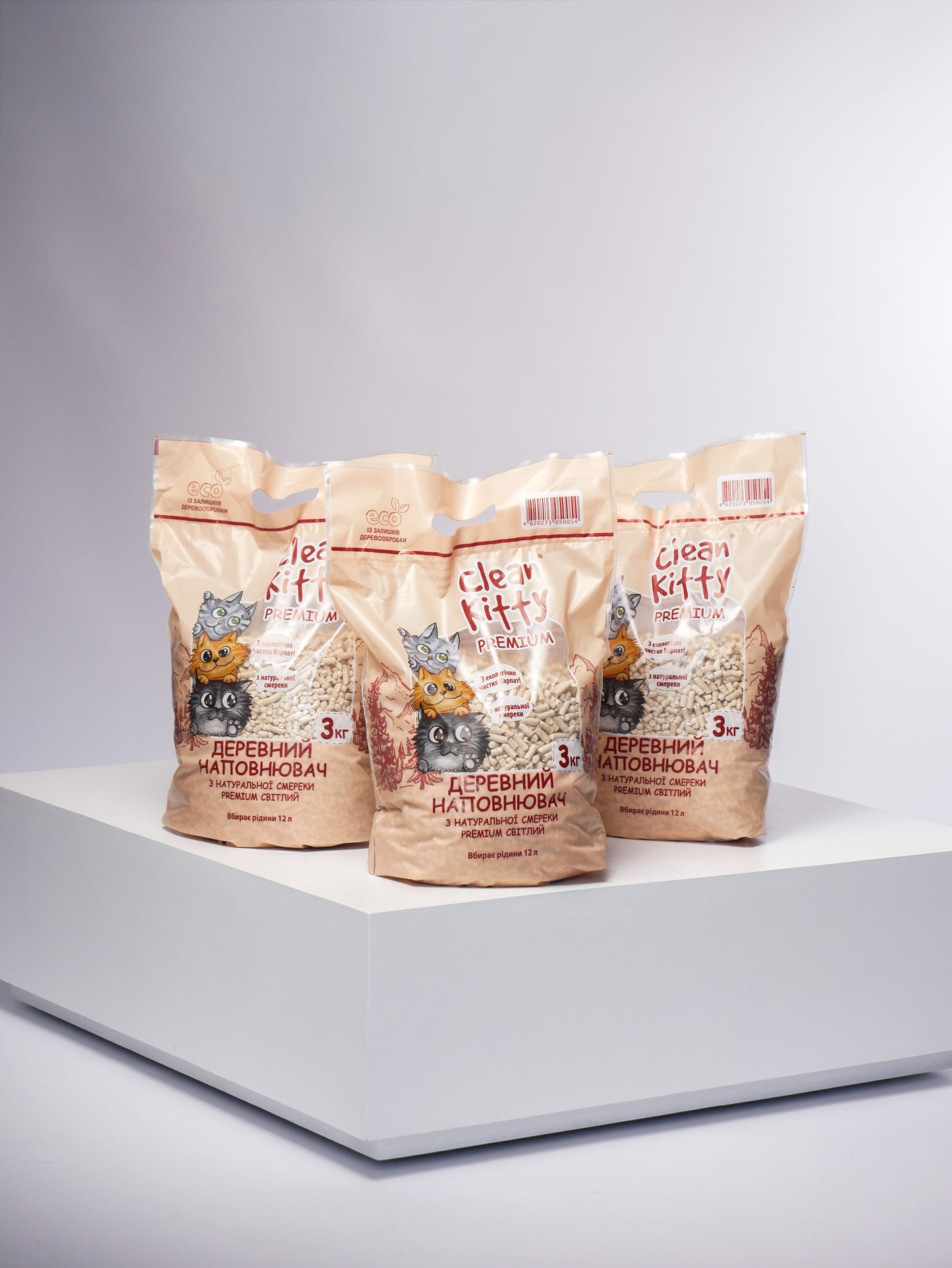 Clean Kitty Natural Silver Fir Granules for Animal Bedding, sacks of 3 kg