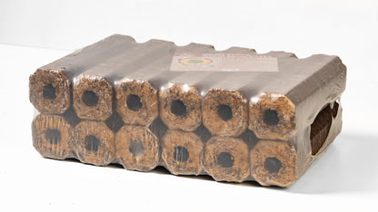 Wood Briquettes Pini kay Highlander, Pure Beech, Octagonal shape, 10 kg sacks, trimmed ends