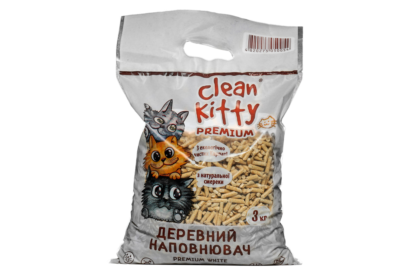 Clean Kitty Natural Silver Fir Granules for Animal Bedding, sacks of 3 kg