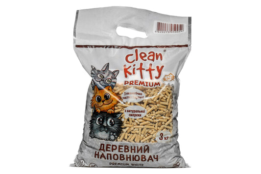 Clean Kitty Natural Silver Fir Granules for Animal Bedding, sacks of 3 kg